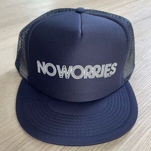 No Worries Trucker Hat Retrosoul skater Blue One size Christian vibe Luk…